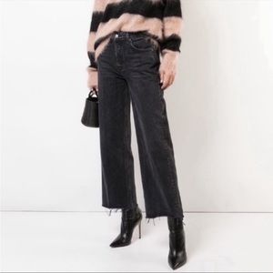 Reformation Black High Rise Wide Leg Fawcett Jean 29